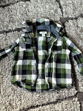 dlp Plaid Jacket in Green & Black Baby 3-6M